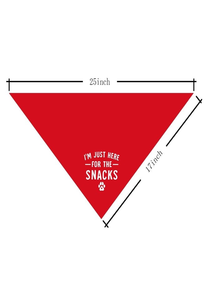 ZPPRJF I’m Just Here for The Snacks Dog Bandana,Red Pet Bandana, Pet Triangle Scarf, Dogs Bandanas for Small Medium Large Dogs, Gift for Dog Lover - Image 4